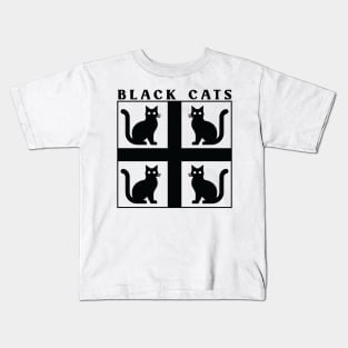 Black Cats Flag Kitty Tribute Kids T-Shirt